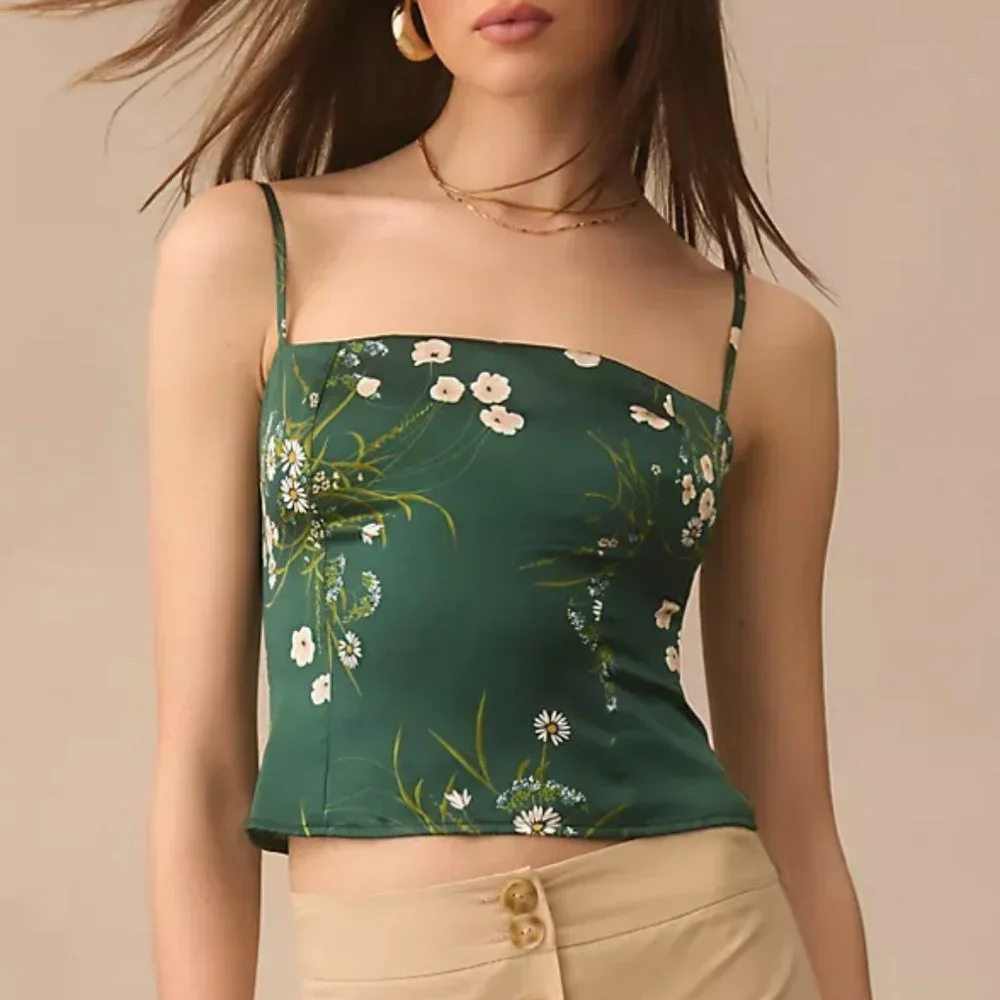 Reformation Overland Silk Top Sz2 Buena